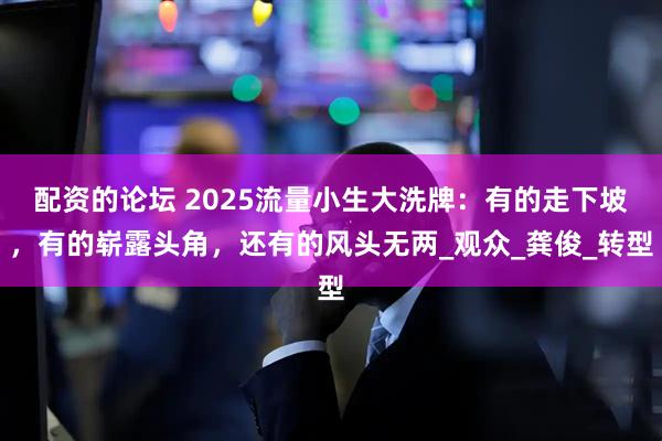 配资的论坛 2025流量小生大洗牌：有的走下坡，有的崭露头角，还有的风头无两_观众_龚俊_转型