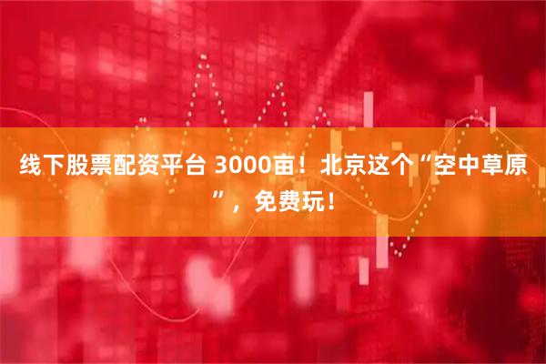线下股票配资平台 3000亩！北京这个“空中草原”，免费玩！
